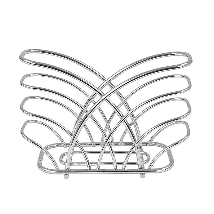 slide 2 of 2, Spectrum Flower Metal Napkin Holder - Chrome, 1 ct