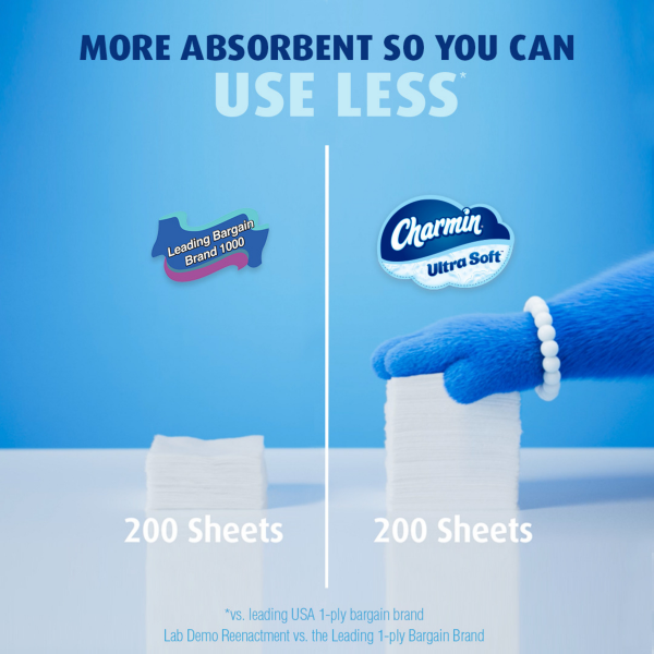slide 20 of 29, Charmin Ultra Soft Toilet Paper 30 Mega Rolls, 224 Sheets Per Roll, 30 ct