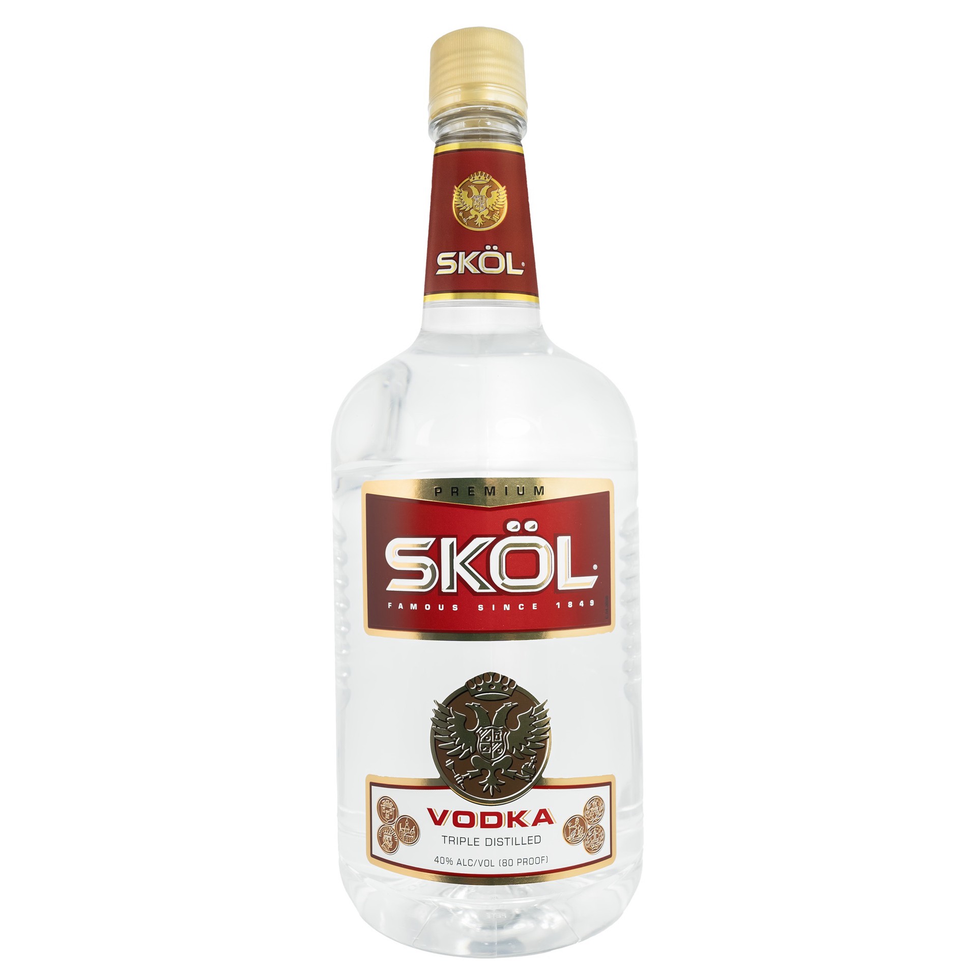 slide 1 of 3, Skol Vodka 1.75 L Bottle of Vodka 80 Proof, 1.75 liter