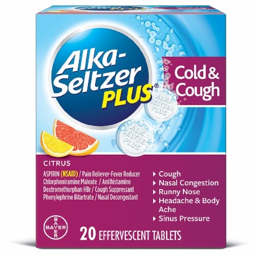 slide 1 of 1, Alka-Seltzer Plus Cold Cough Medicine, 20 ct