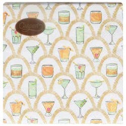 Caspari Triple-Ply Deco Cocktail Napkins, 20 ct