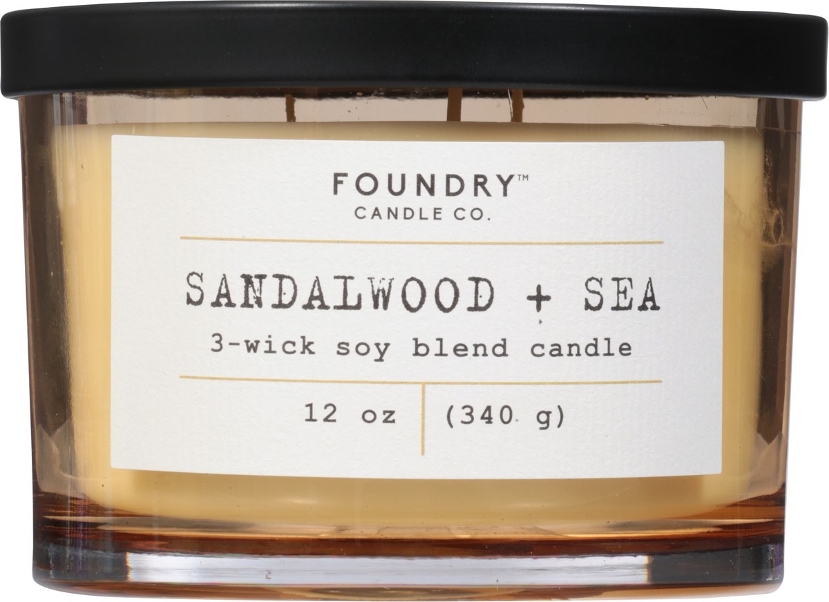 slide 8 of 9, Foundry Candle Co. Foundry Candle Co Sandalwood + Sea 3-wick Soy Wax Candle, 1 ct