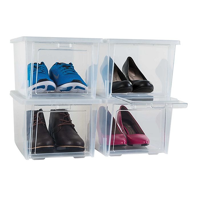 slide 1 of 8, Rubbermaid All Access Shoeboxes, 4 ct