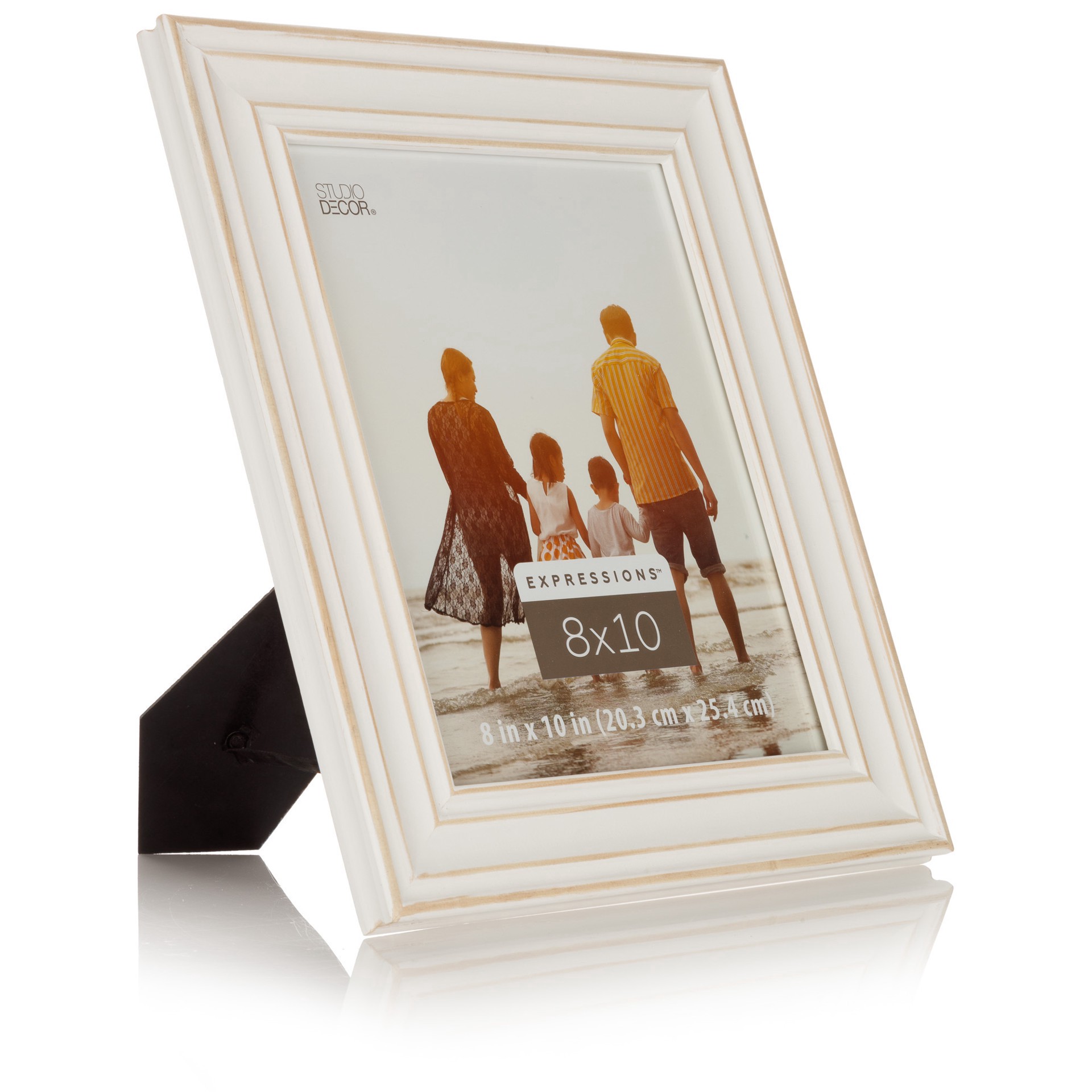 slide 2 of 6, Expressions 8" X 10" White With Distressed Edges Frame By Studio Decor, 8 in x 10 in