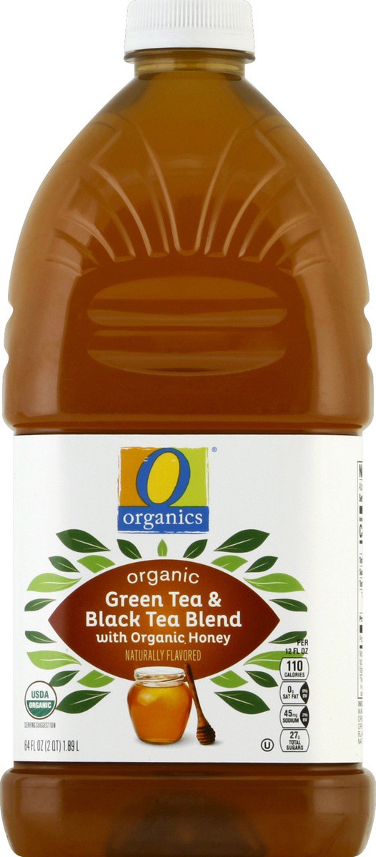 slide 2 of 4, O Organics Green Tea Black Blend With Honey, 1 ct