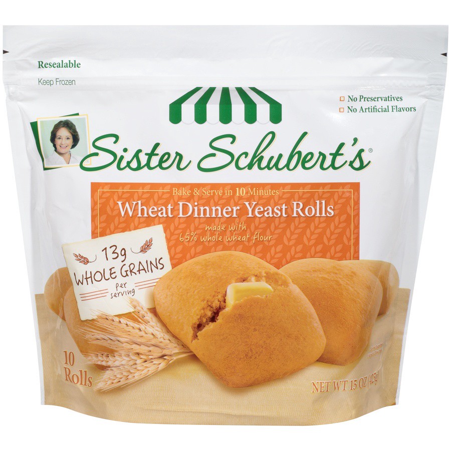 slide 1 of 9, Sister Schubert's Wheat Dinner Rolls, 15 oz