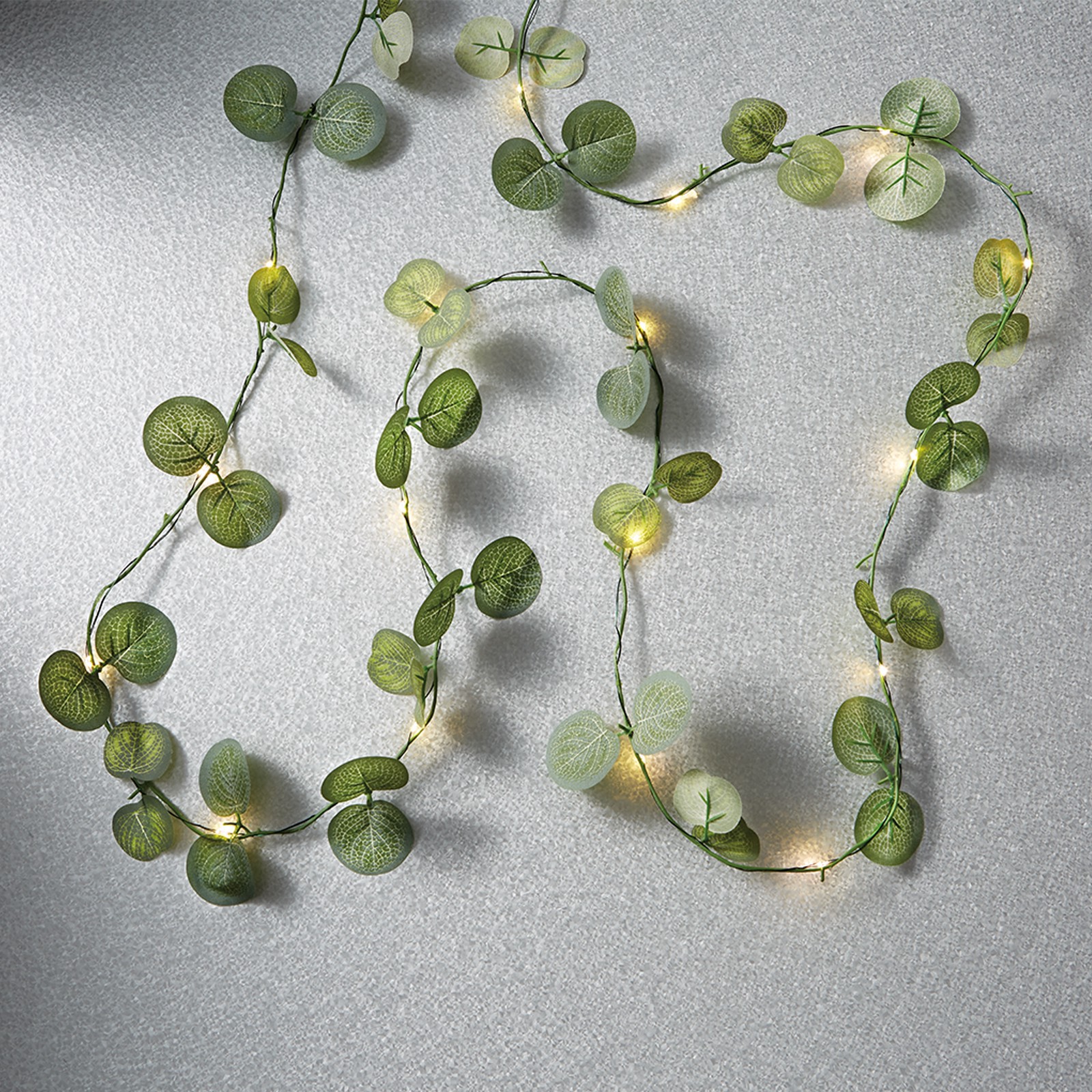 slide 4 of 4, 18ct. Warm White Led String Lights Eucalyptus Leaf Garland By Ashland, 18 ct