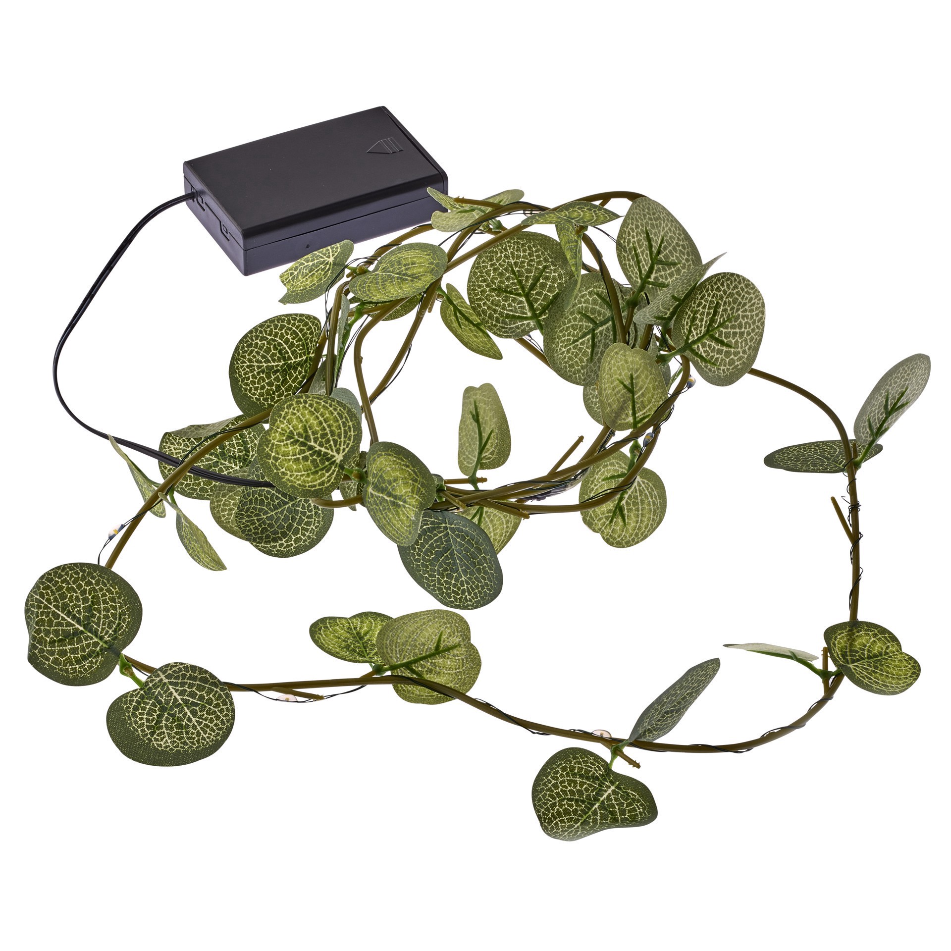 slide 3 of 4, 18ct. Warm White Led String Lights Eucalyptus Leaf Garland By Ashland, 18 ct
