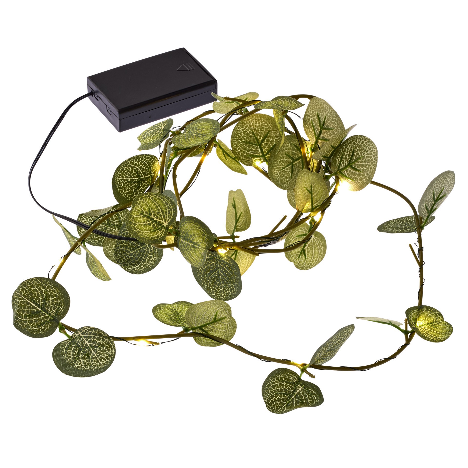 slide 2 of 4, 18ct. Warm White Led String Lights Eucalyptus Leaf Garland By Ashland, 18 ct