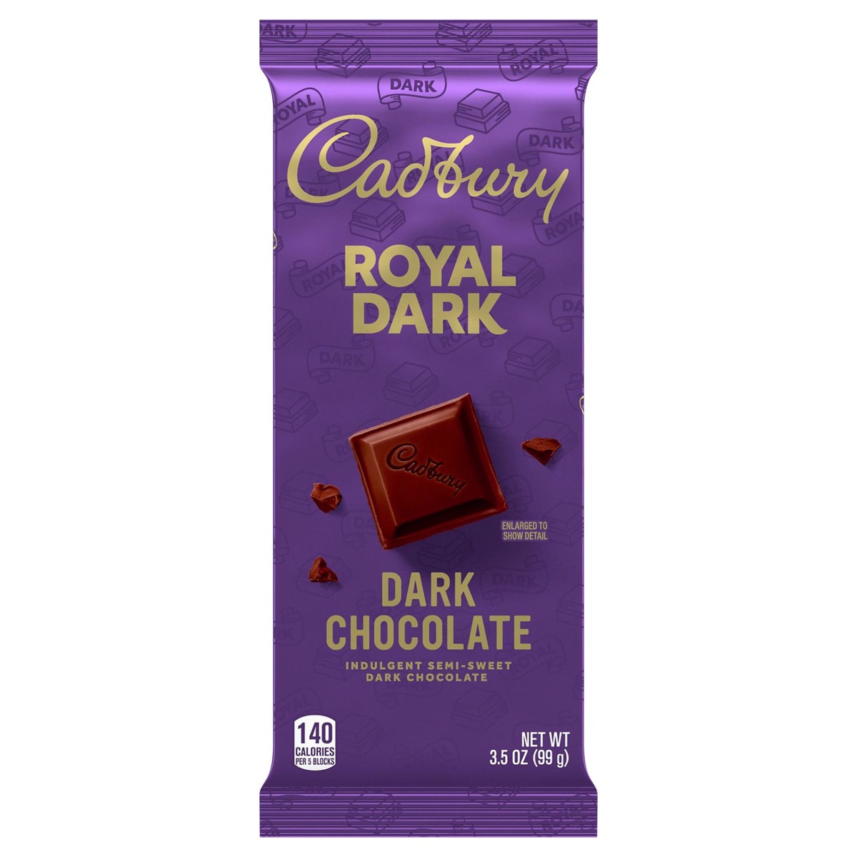slide 1 of 1, CADBURY ROYAL DARK Indulgent Semi Sweet Dark Chocolate Candy, 3.5 oz, Bar, 3.5 oz