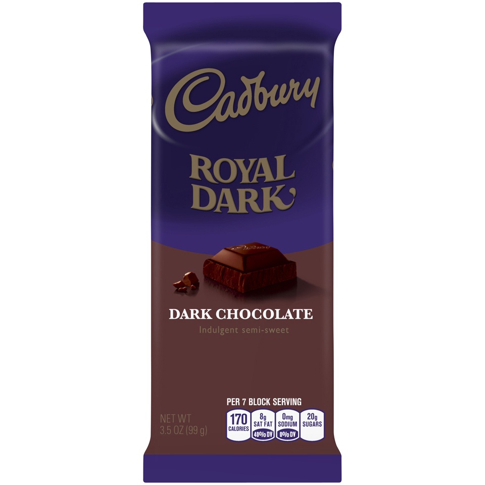 slide 1 of 2, Cadbury Royal Dark Chocolate Bar, 3.5 oz