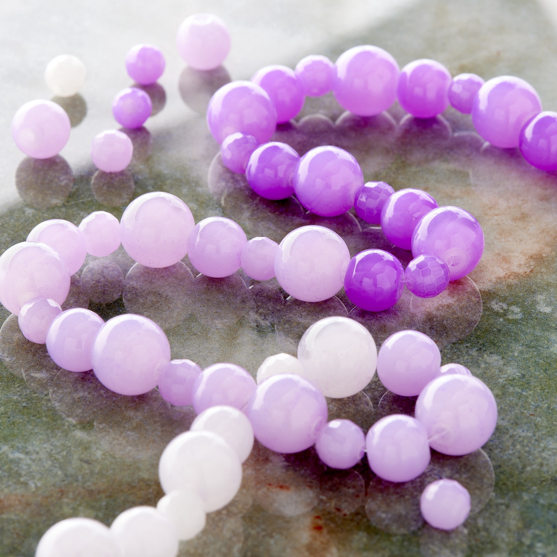slide 2 of 3, Purple Ombre Glass Round Beads By Bead Landing, 6mm-10mm