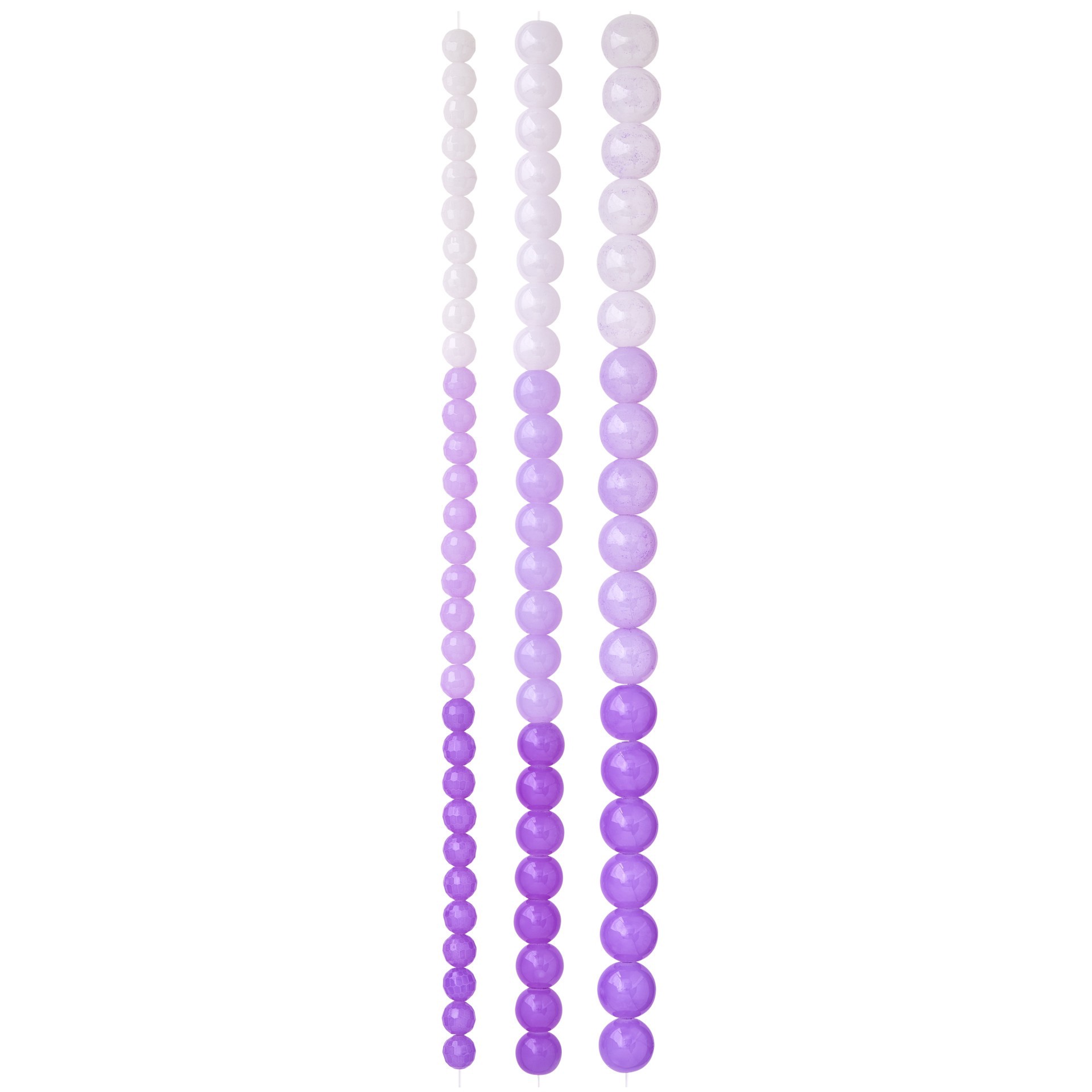 slide 3 of 3, Purple Ombre Glass Round Beads By Bead Landing, 6mm-10mm