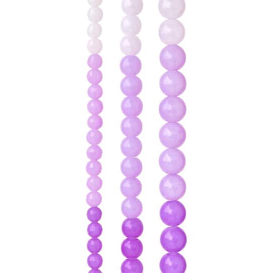 slide 1 of 3, Purple Ombre Glass Round Beads By Bead Landing, 6mm-10mm