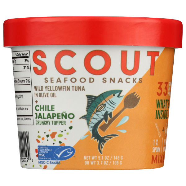 slide 1 of 1, Scout Tuna Chile Jalapeno Snack Kit, 5.1 oz