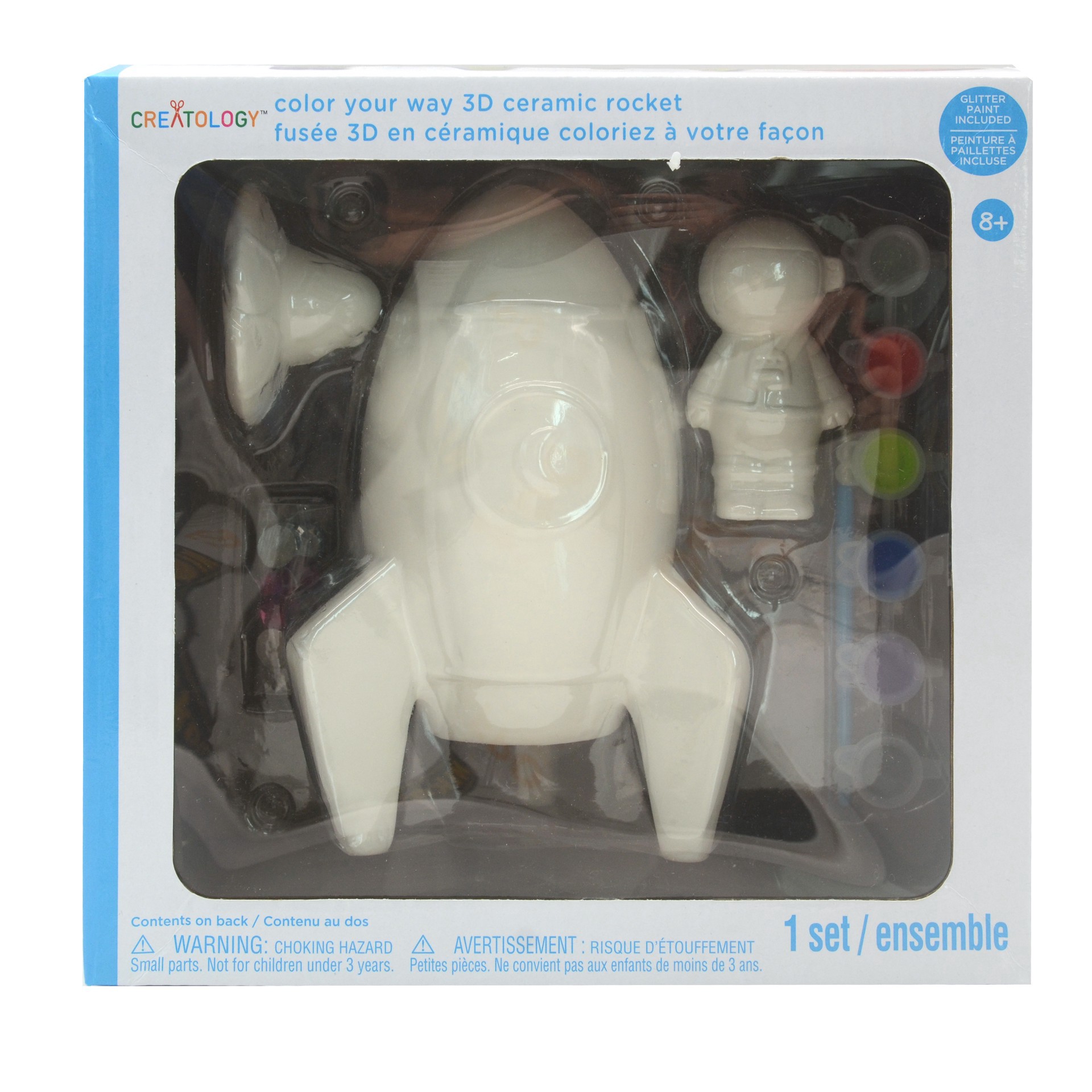 slide 2 of 3, Ceramic Rocket Craft Kit By Creatology, makes 3 ceramic figures