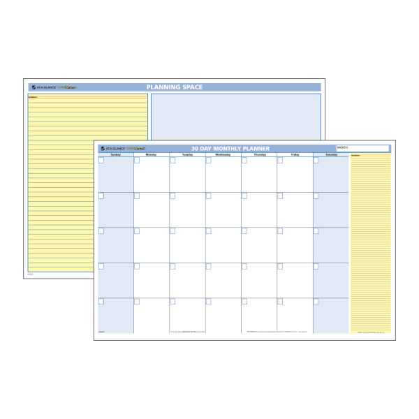 slide 1 of 1, At-A-Glance Quicknotes 30-Day Erasable/Reversible Wall Planner, 1 ct