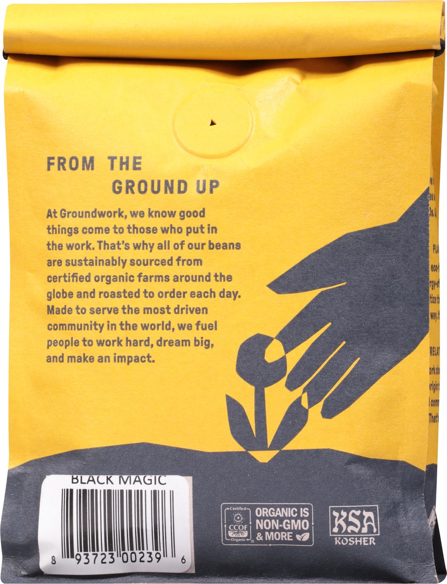 slide 4 of 11, Groundwork Organic Whole Bean Medium Roast Black Magic Coffee 12 oz, 1 ct