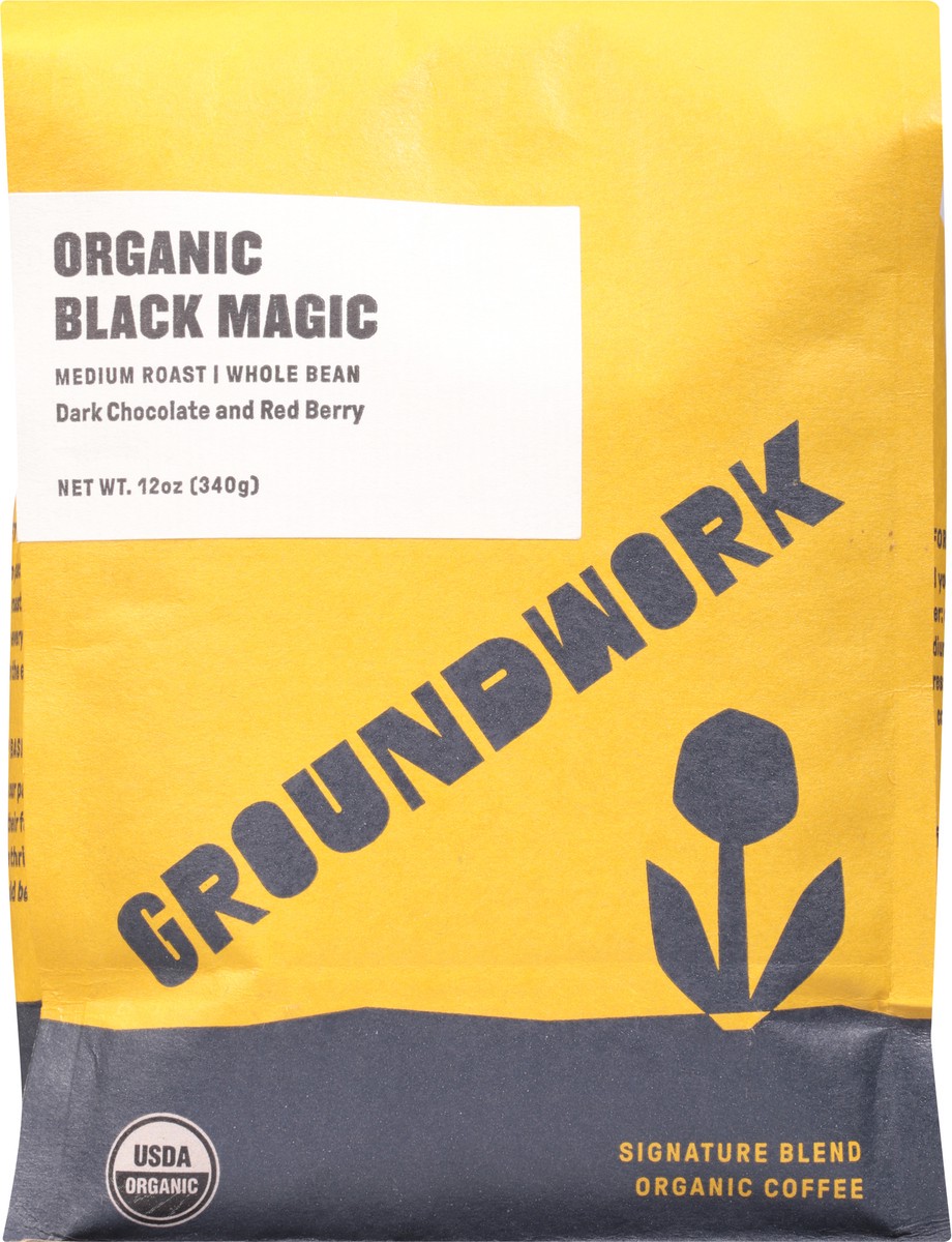 slide 10 of 11, Groundwork Organic Whole Bean Medium Roast Black Magic Coffee 12 oz, 1 ct