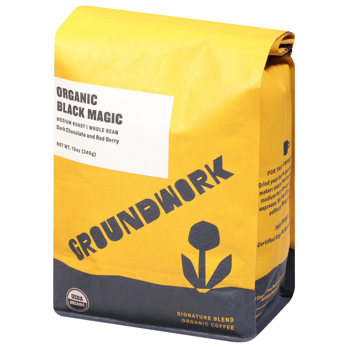 slide 8 of 11, Groundwork Organic Whole Bean Medium Roast Black Magic Coffee 12 oz, 1 ct