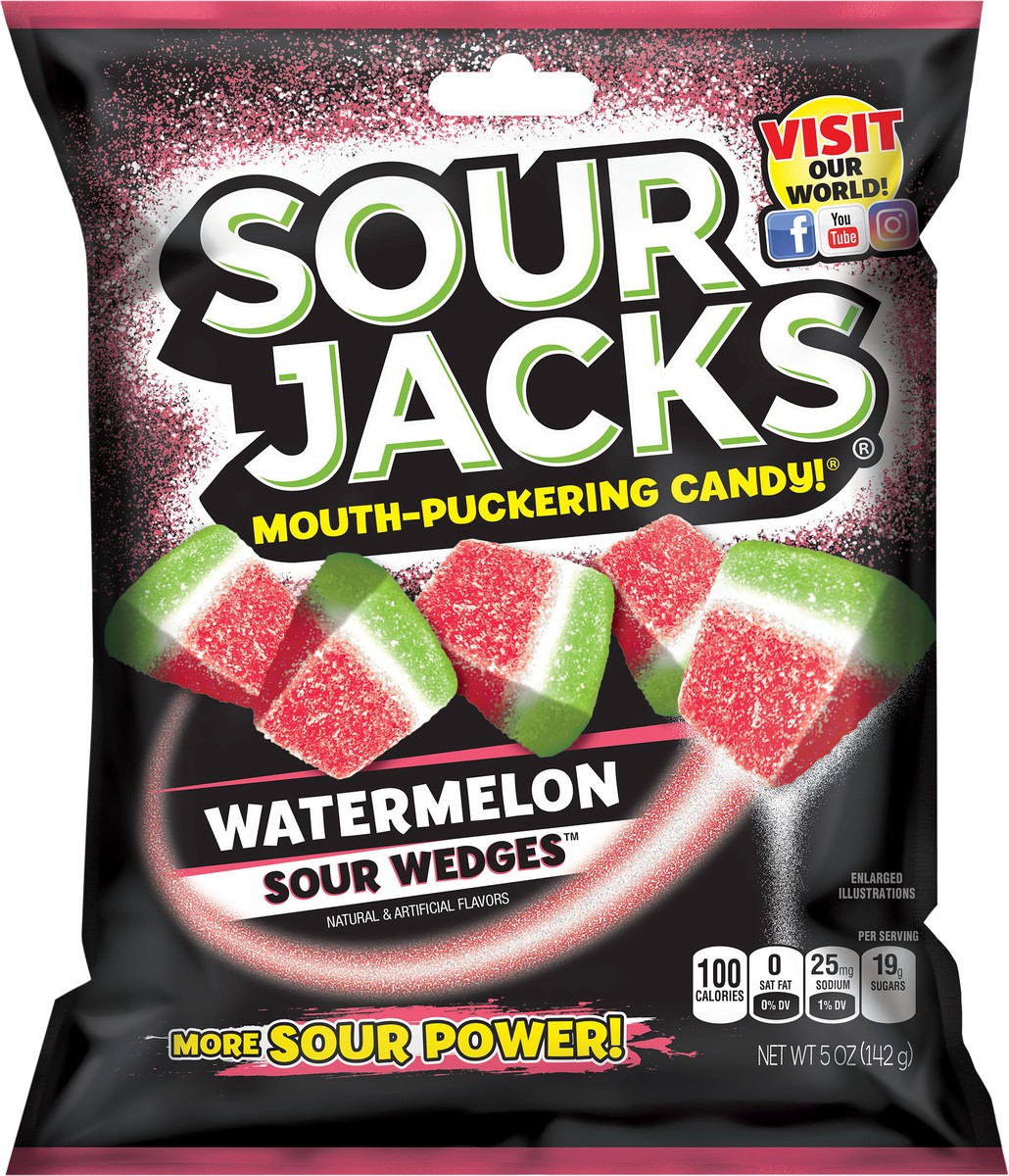 slide 4 of 7, Sour Jacks Sour Wedges Watermelon Candy 5 oz, 5 oz