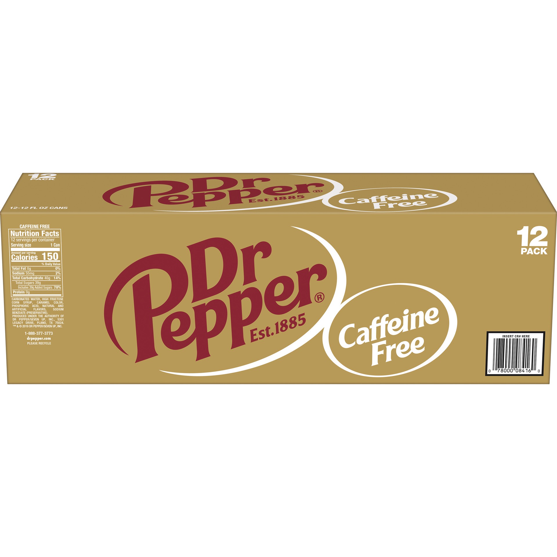 slide 2 of 5, Dr Pepper Caffeine Free - 12 ct, 12 ct; 12 fl oz