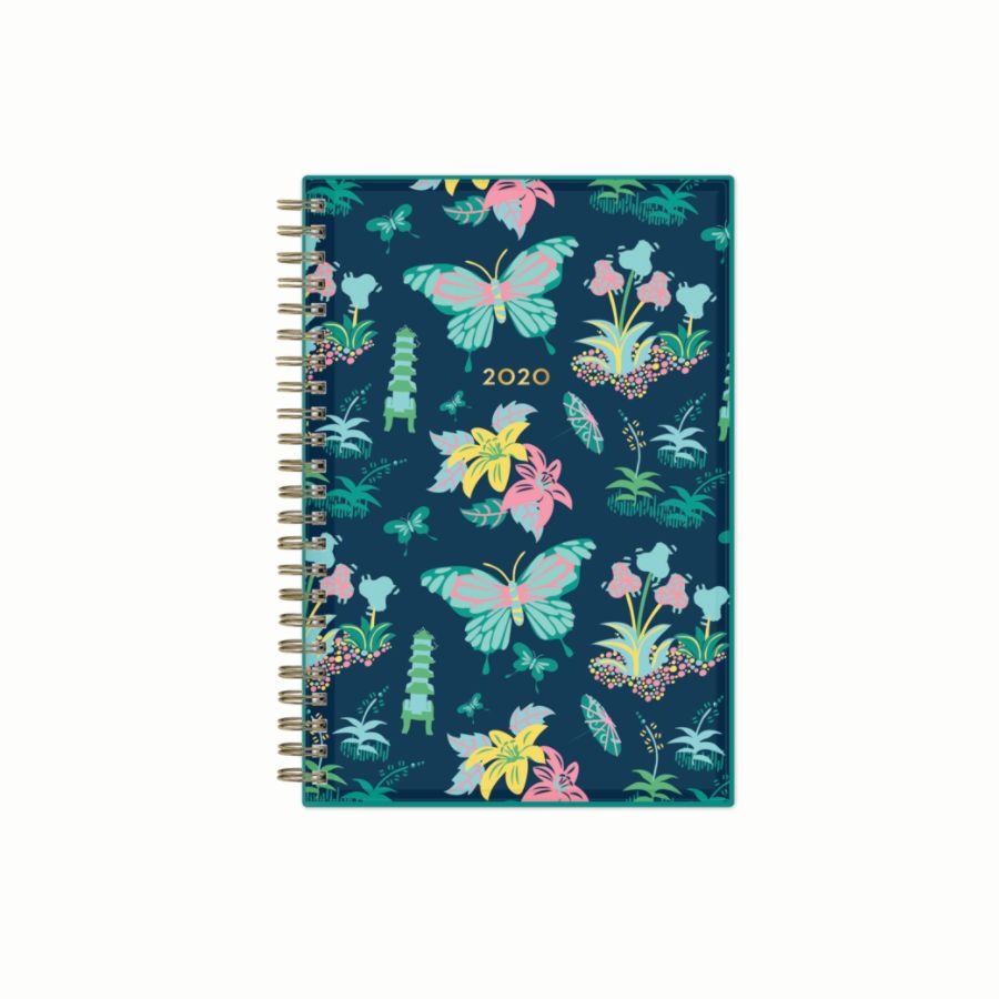 slide 2 of 4, Blue Sky Dabney Lee Weekly/Monthly Planner, 5'' X 8'', Butterfly Garden, January 2020 To December 2020, 1 ct