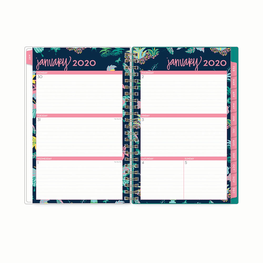 slide 1 of 4, Blue Sky Dabney Lee Weekly/Monthly Planner, 5'' X 8'', Butterfly Garden, January 2020 To December 2020, 1 ct