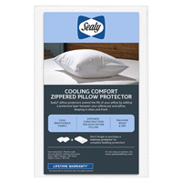 slide 11 of 17, Sealy Cooling Comfort Zippered Pillow Protector - White, 1 ct