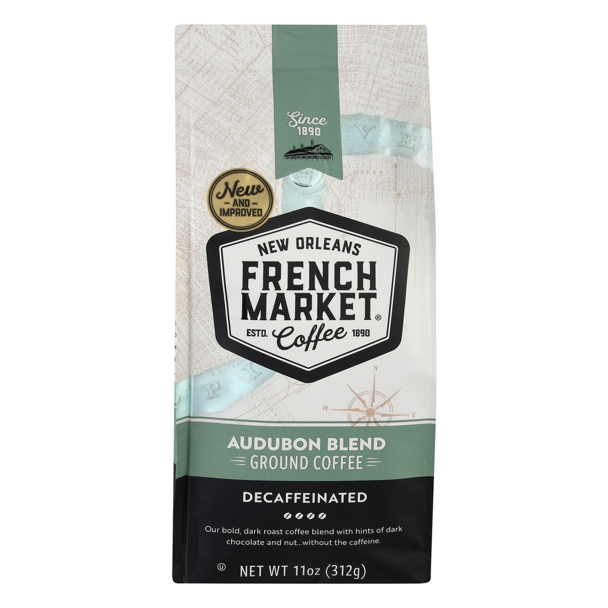 slide 7 of 12, French Market Coffee Ground Decaffeinated Audubon Blend Coffee - 11 oz, 11 oz