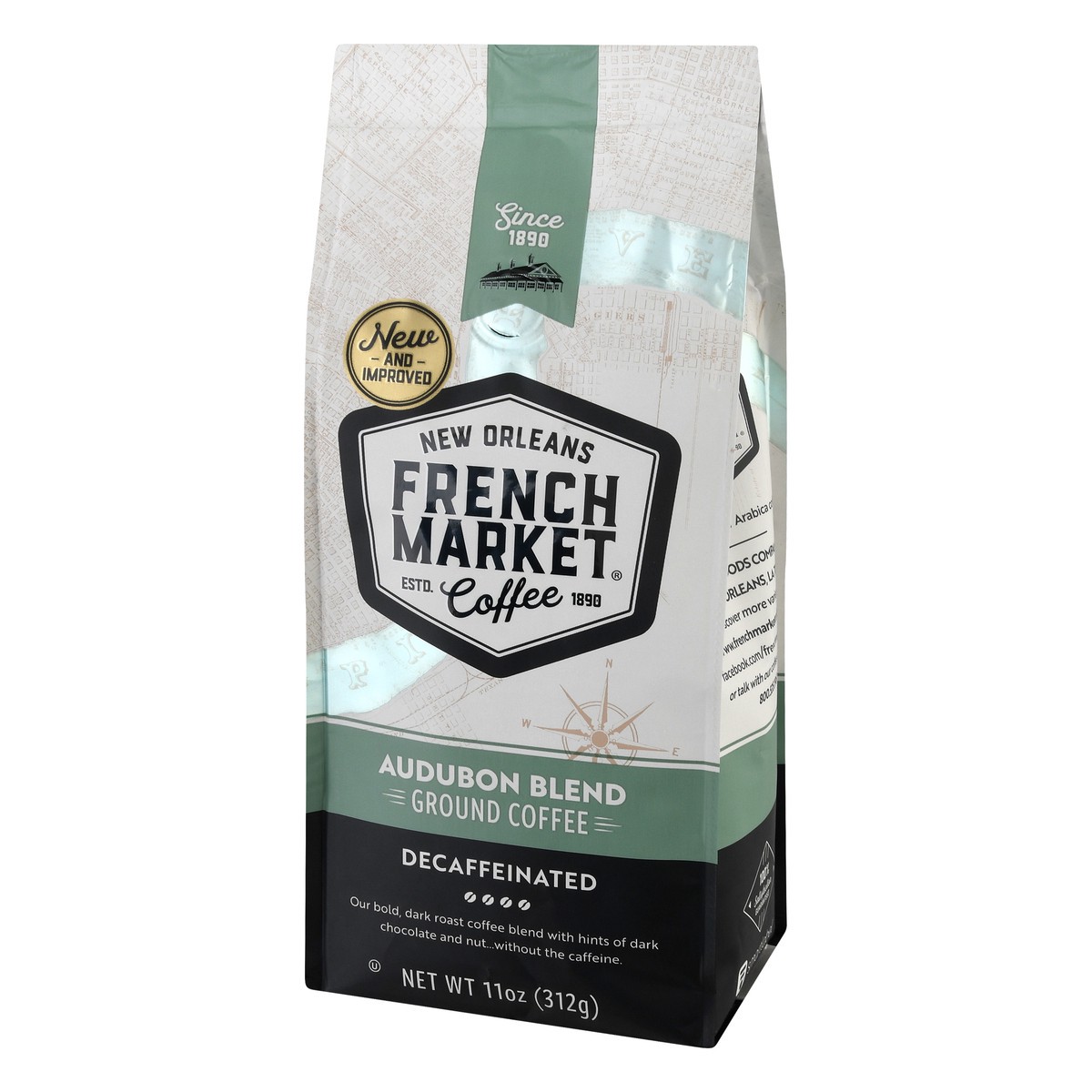 slide 9 of 12, French Market Coffee Ground Decaffeinated Audubon Blend Coffee - 11 oz, 11 oz