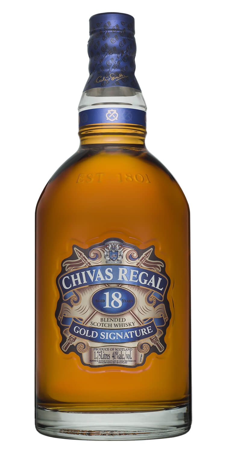 slide 1 of 1, Chivas Regal Scotch in Leather Case, Aged 18 Years, 1.75 liter