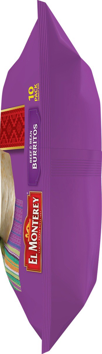 slide 5 of 7, El Monterey Burritos Beef & Bean Family Pack, 10 ct; 40 oz