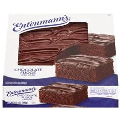 Entenmann's Chocolate Fudge Iced Cake, 17 oz, Sheet Cake, Box