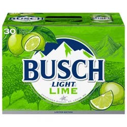 Busch Light Lime American Lager Beer 30 Pack 12 fl oz Cans
