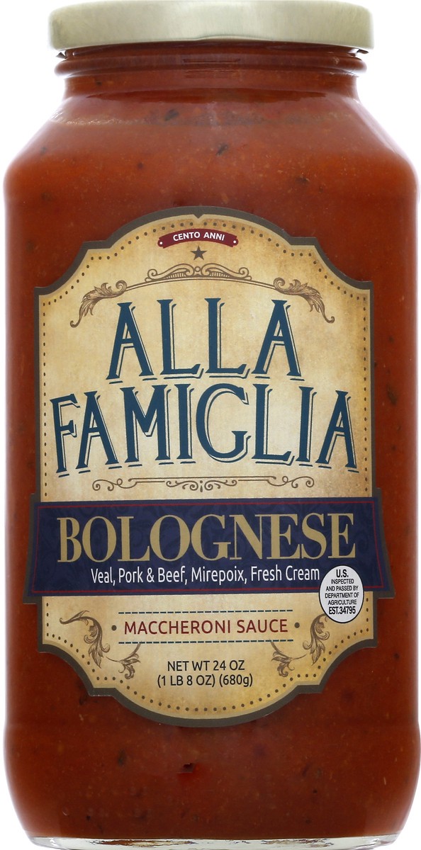 slide 4 of 13, Alla Famiglia Bolognese Sauce, 24 oz
