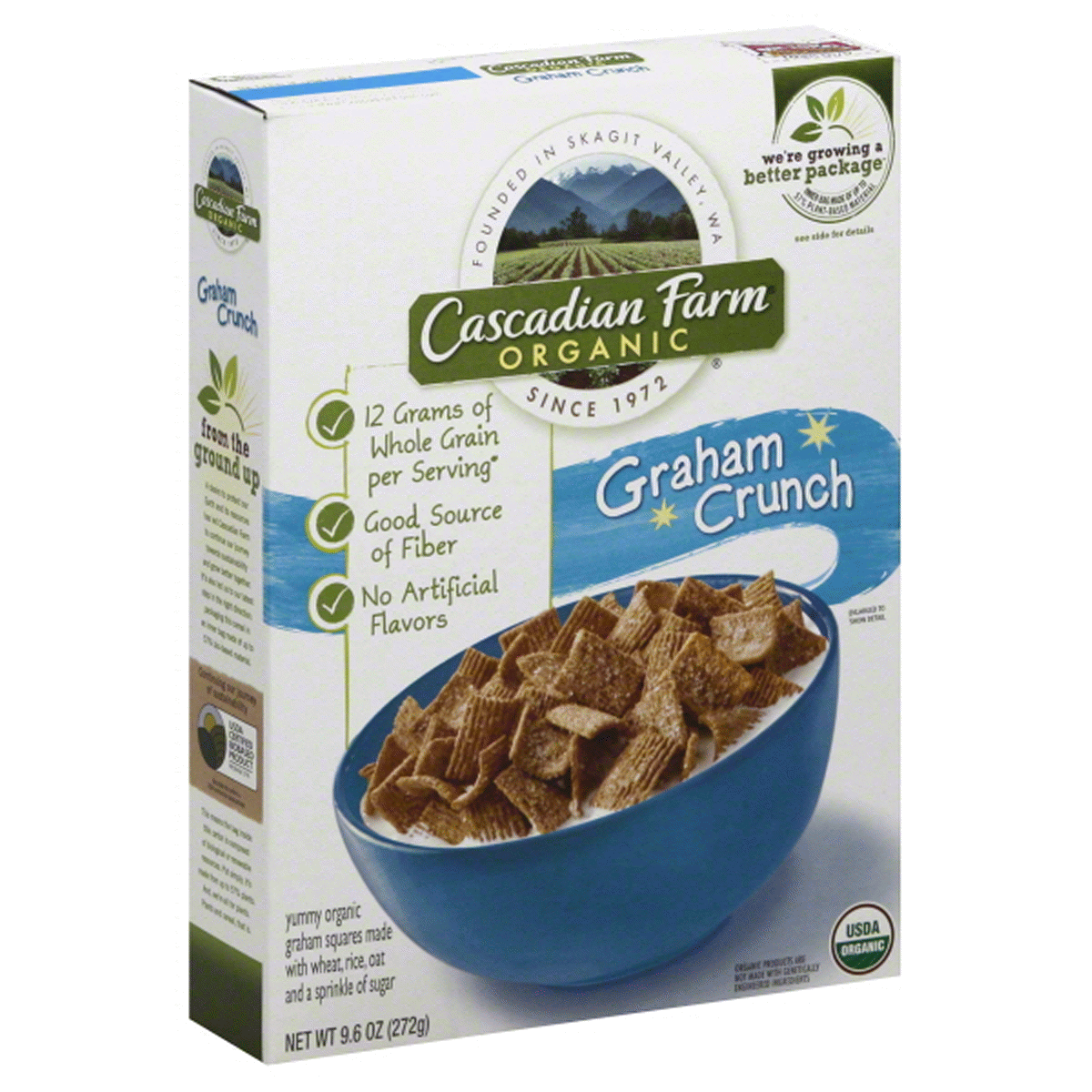 slide 1 of 1, Cascadian Farm Graham Crunch Breakfast Cereal, 9.6 oz