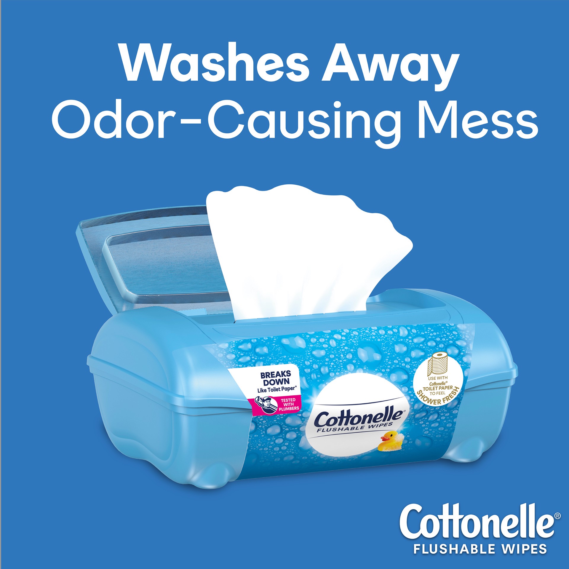 slide 4 of 5, Cottonelle Fresh Care Flushable Wet Wipes, Adult Wet Wipes, 1 Tub Pack, 42 Total Wipes, 42 ct