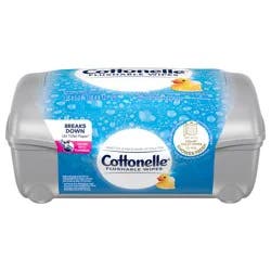 Cottonelle Fresh Care Flushable Wet Wipes, Adult Wet Wipes, 1 Tub Pack, 42 Total Wipes
