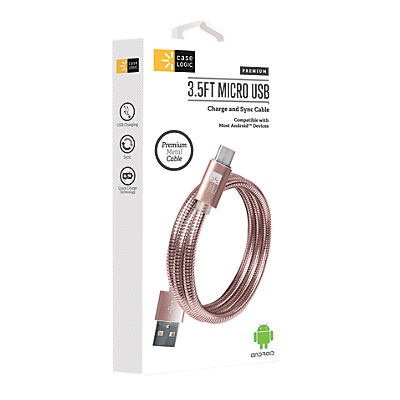 slide 1 of 1, Case Logic Micro Cable Spiral Rose Gold, 3.5 ft