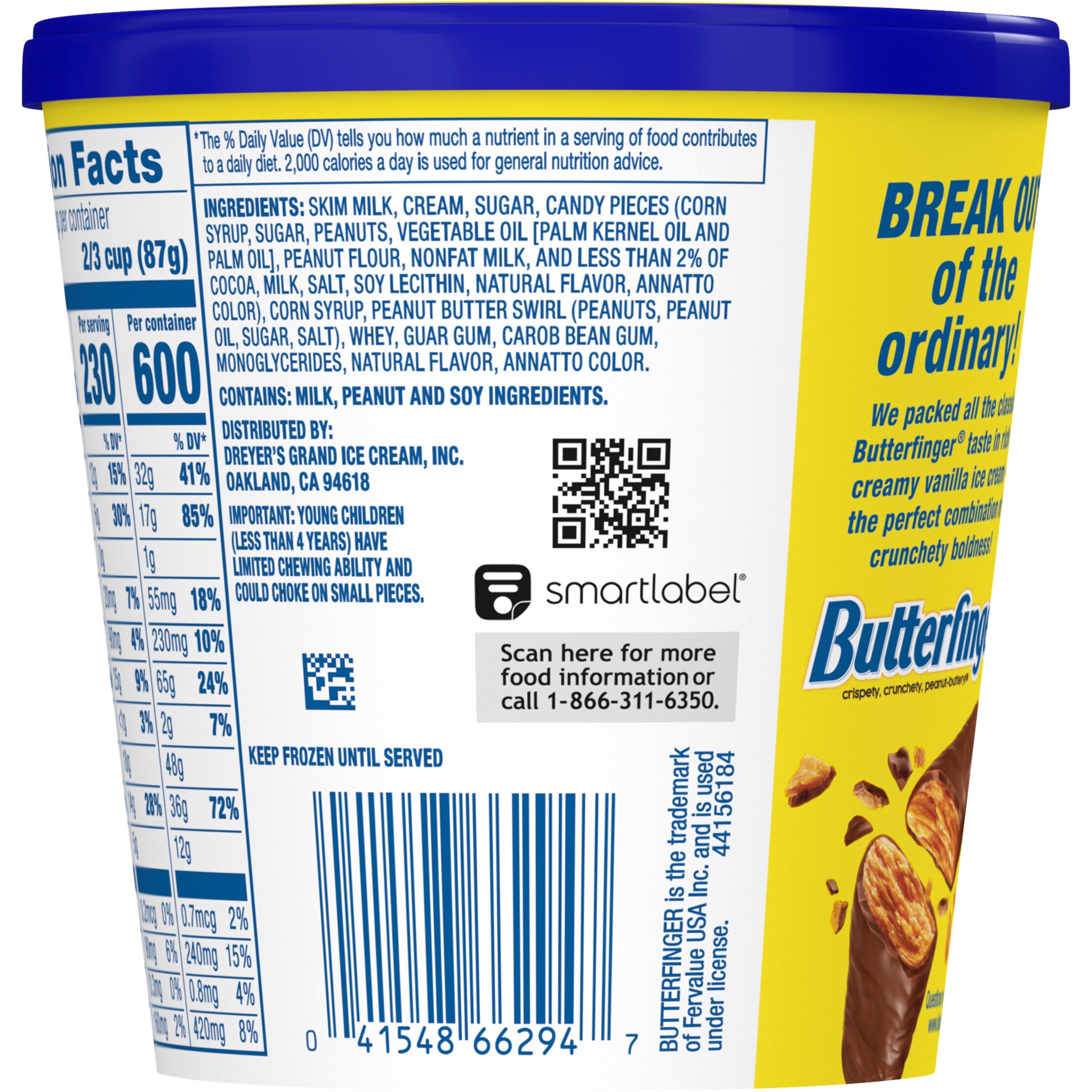 slide 5 of 5, Butterfinger Ice Cream, 14 Oz, 14 fl oz