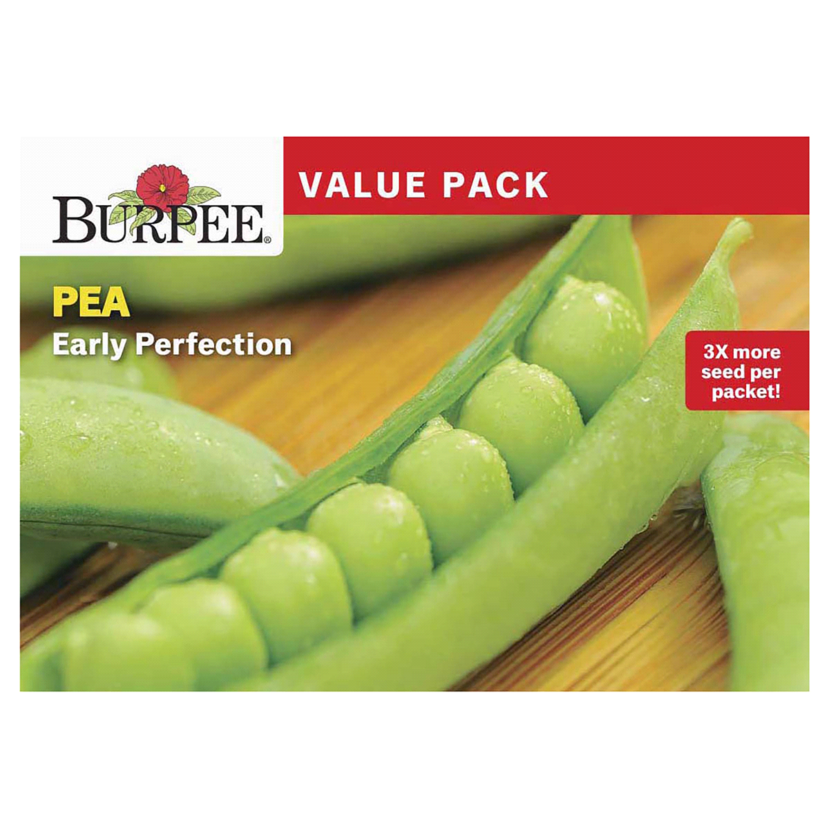 slide 1 of 5, Burpee Value Pack Pea Dark Seeded Early Perfection Seeds, 1 ct