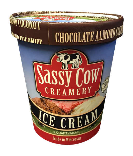 slide 1 of 1, Sassy Cow Creamery Ice Cream Chocolate Almond Coconut, 1 qt