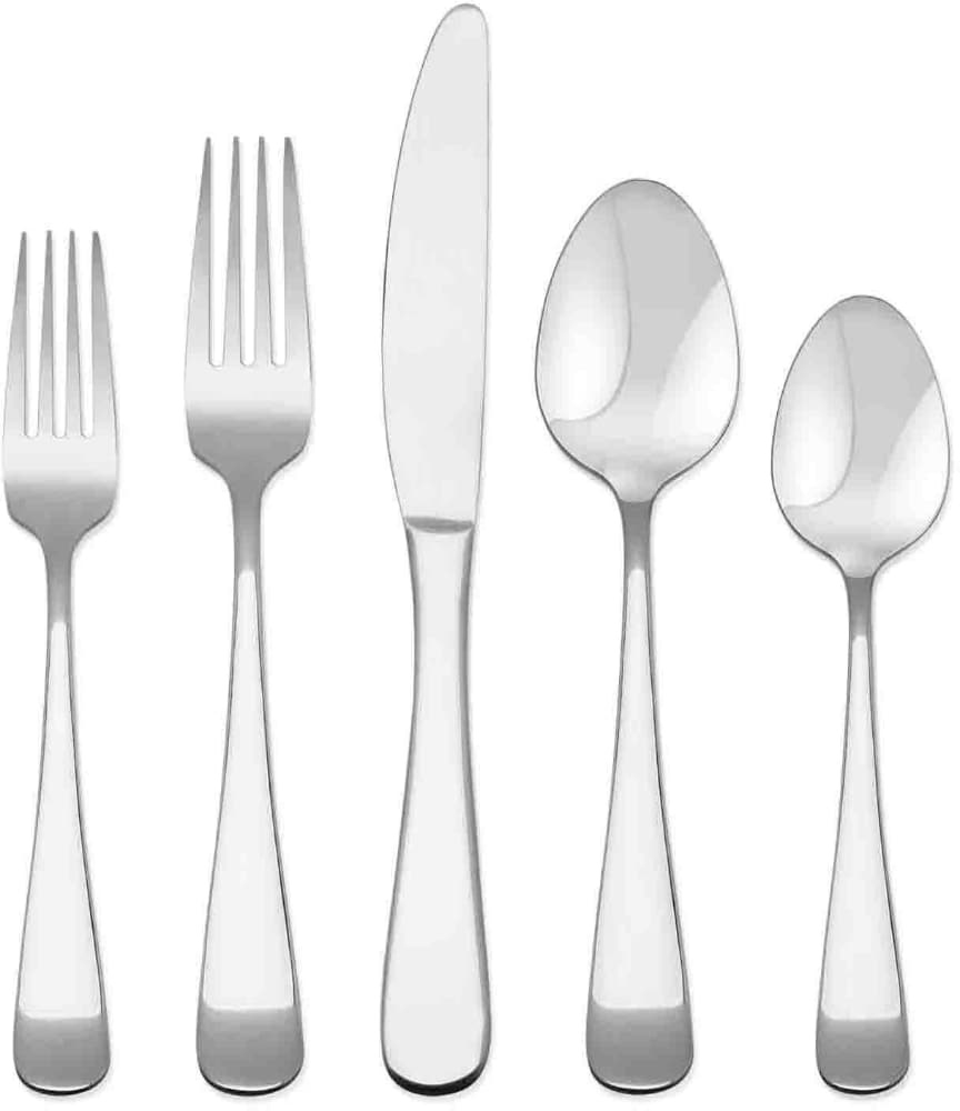 slide 1 of 1, Dash Of That Mila Mirror Stainless Steel Flatware Set - Silver, 12 ct