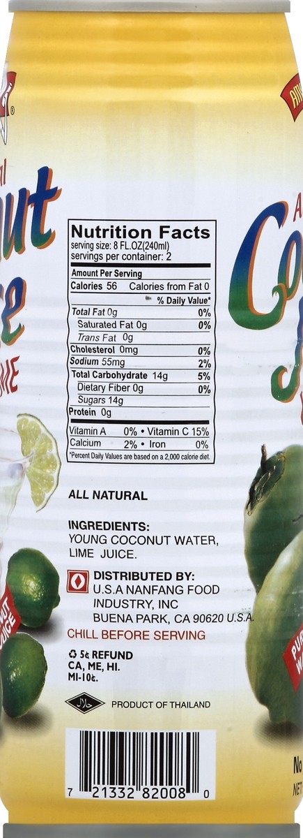 slide 4 of 4, Amy & Brian Lime Coconut Water - 17.5 fl oz, 17.5 fl oz