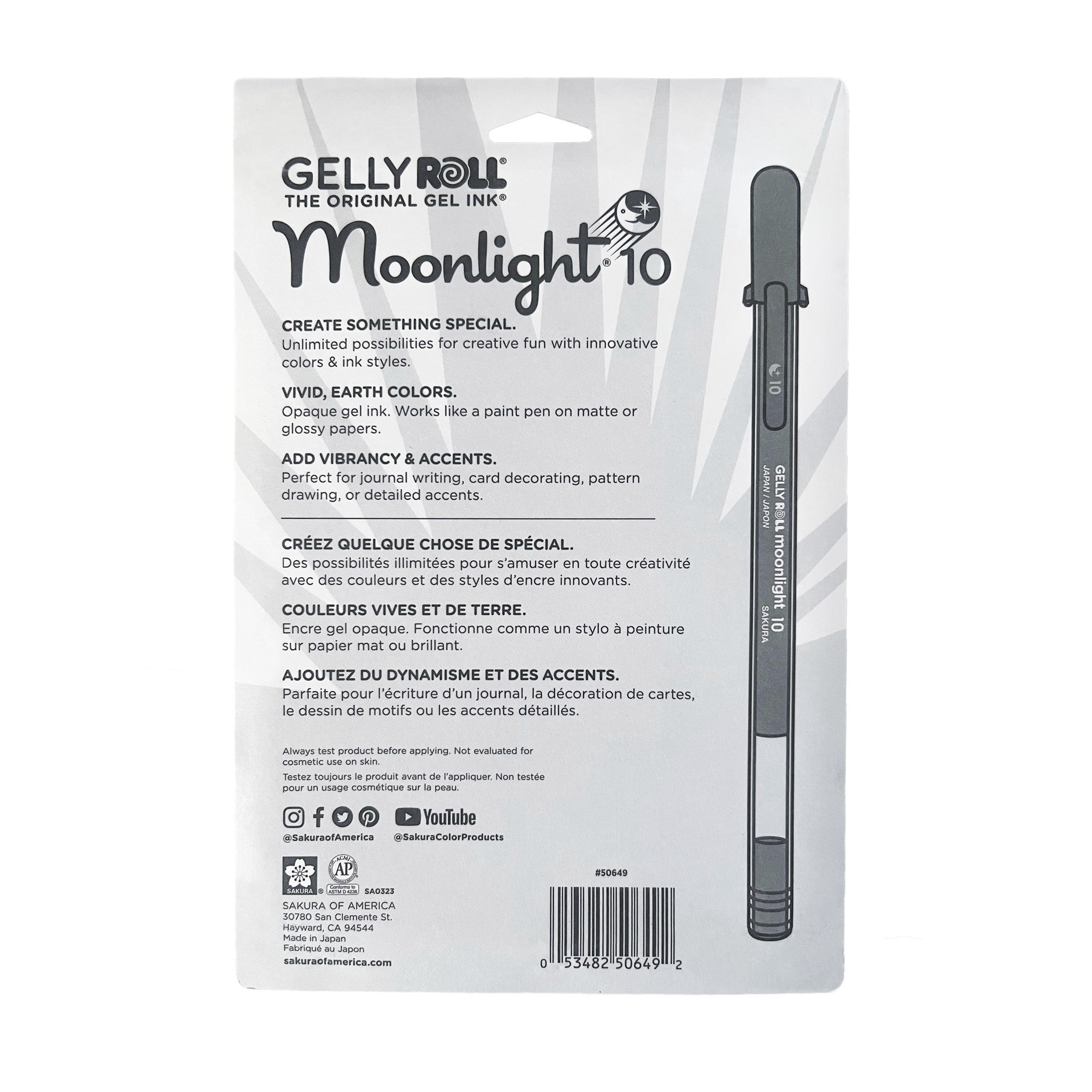 slide 2 of 3, Sakura Gelly Roll Moonlight Bold Line 10 Color Twilight/daylight Gel Pen Set, bold 10