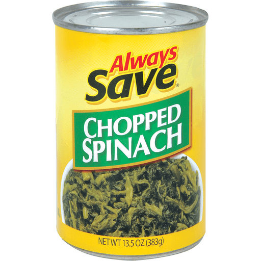 slide 1 of 1, Always Save Chopped Spinach, 13.5 oz