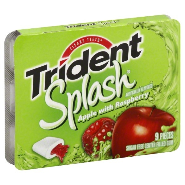 slide 1 of 1, Trident Splash Apple W/Rasperr, 1 ct