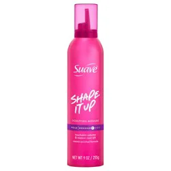 Suave Shape It Up Sculpting Mousse, Extra Hold, Volume & Lift, Lightweight, All Hair Types, 9 oz