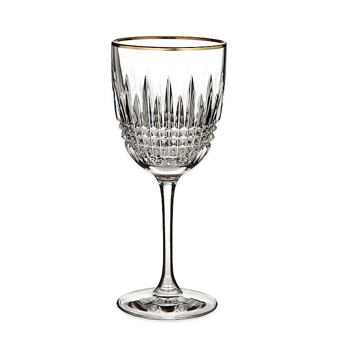 slide 1 of 1, Waterford Lismore Diamond Gold Wine Glass, 1 ct